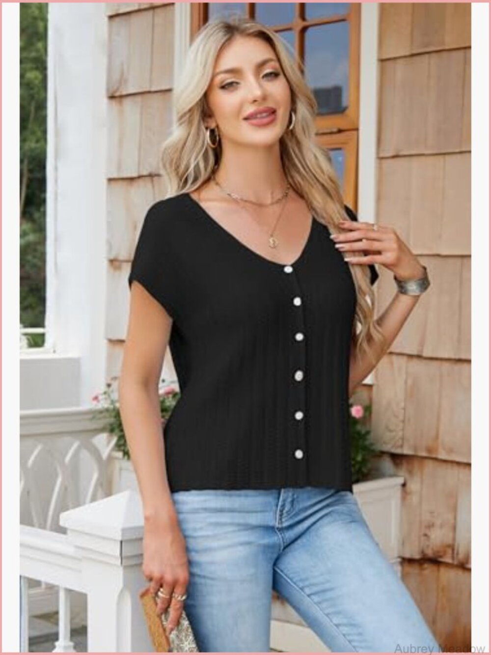 Lightweight Knit Cardigan Vest Cap Sleeve V-Neck Button Down Casual Top Summer - Picture 3 of 5